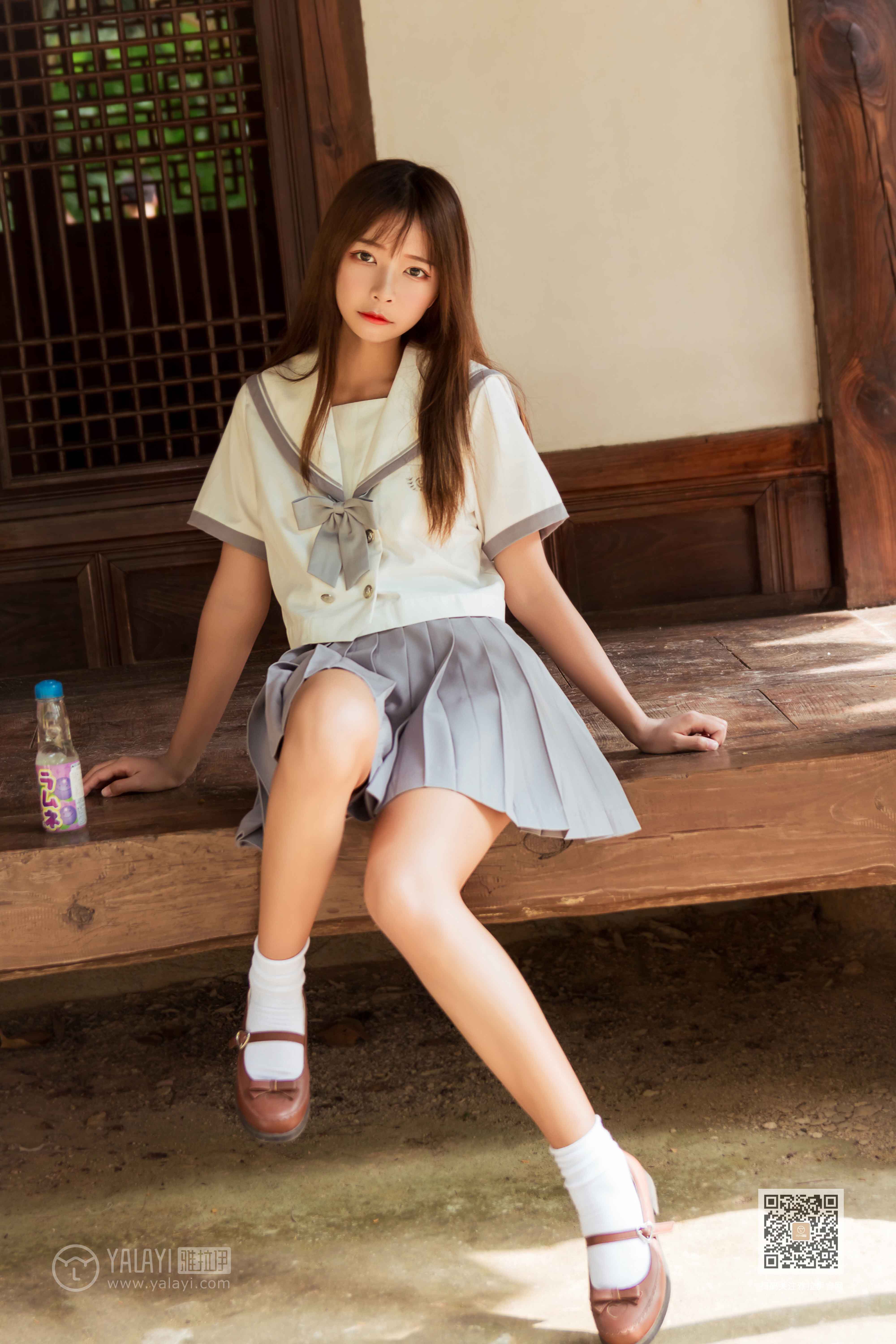 [YALAYI雅拉伊]2019.11.25No.471越秀百褶裙少女阿禾插图9